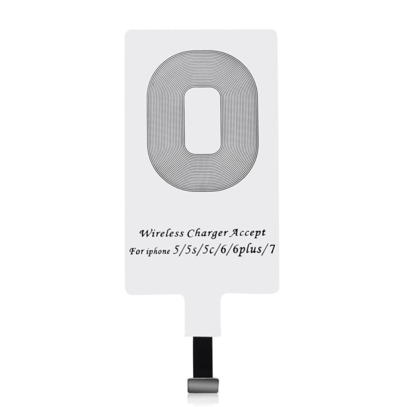 Choetech Qi Lightning belaidžio įkrovimo adapterio indukcinis įdėklas baltas (WP-IP)