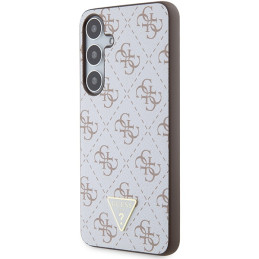 Guess 4G Triangle dėklas, skirtas Samsung Galaxy S24+ - baltas