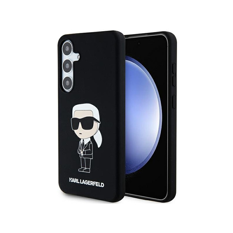 Karl Lagerfeld Silicone Ikonik dėklas Samsung Galaxy S24+ - juodas