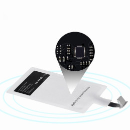 Choetech Qi Lightning belaidžio įkrovimo adapterio indukcinis įdėklas baltas (WP-IP)