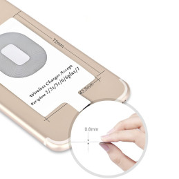 Choetech Qi Lightning belaidžio įkrovimo adapterio indukcinis įdėklas baltas (WP-IP)