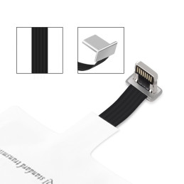 Choetech Qi Lightning belaidžio įkrovimo adapterio indukcinis įdėklas baltas (WP-IP)