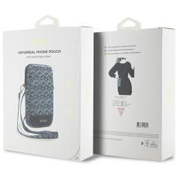 Guess Zip GCube Bottom Stripe telefono krepšys - juodas