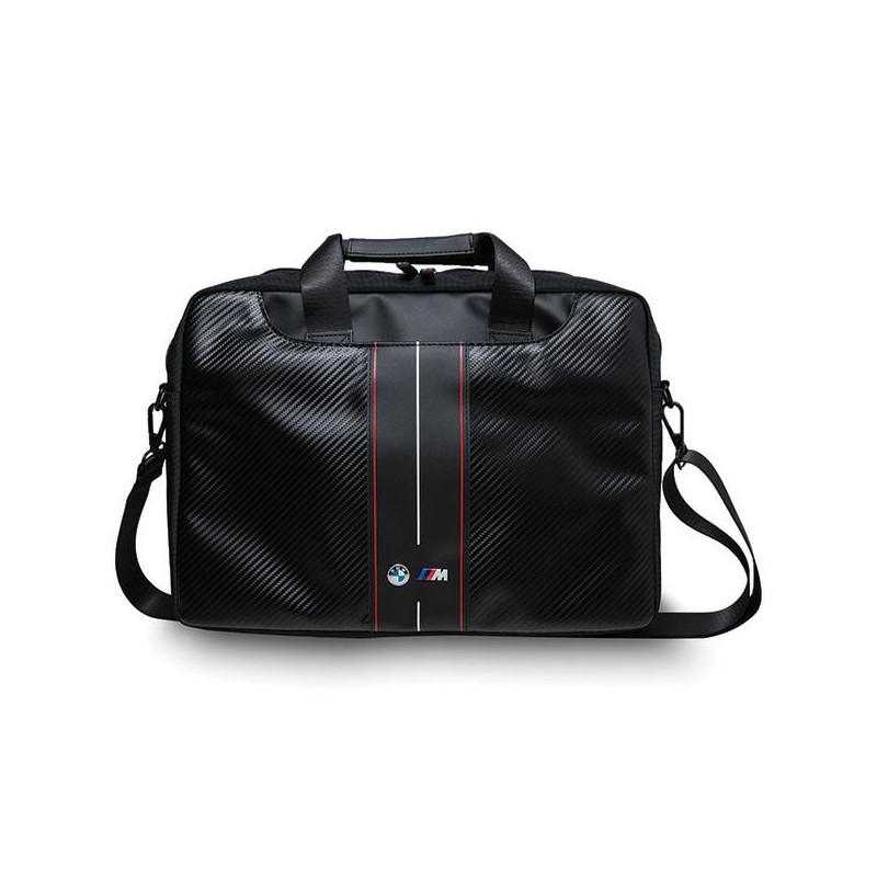 BMW Carbon & Red Stripes krepšys 16" nešiojamam kompiuteriui - juodas