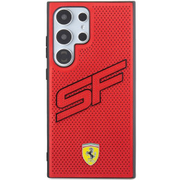 Ferrari Big SF Perforuotas dėklas, skirtas Samsung Galaxy S24 Ultra - raudonas