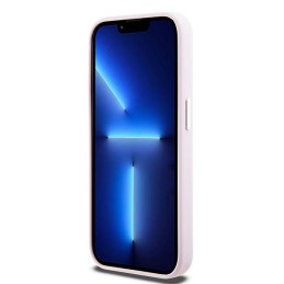 DKNY Liquid Silicone Small Metal Logo MagSafe dėklas iPhone 15 Pro - rožinis
