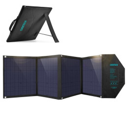 Choetech SC007 saulės įkroviklis, didelis, sulankstomas, 80 W DC / USB-C / 2x USB-A PD, QC - juodas