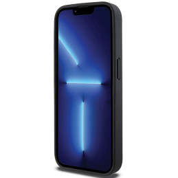 DKNY odinis margintas metalinis logotipas MagSafe dėklas, skirtas iPhone 15 Pro – juodas