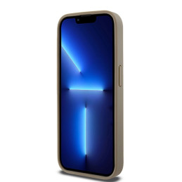 DKNY odinis margintas metalinis logotipas MagSafe dėklas, skirtas iPhone 15 Pro – rudas