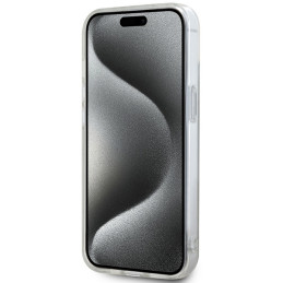 DKNY IML languotas monofoninis raštas ir spausdintos juostelės MagSafe dėklas, skirtas iPhone 15 Plus / 14 Plus – smėlio...