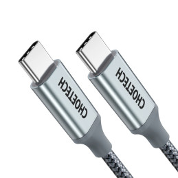 Choetech XCC-1002-GY USB-C – USB-C PD QC kabelis 100W 5A 480Mb/ s 1,8m – pilkas