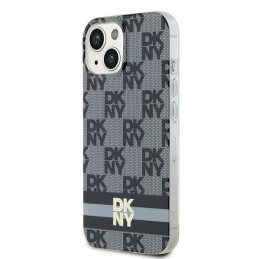 DKNY IML languotas monofoninis raštas ir spausdintos juostelės MagSafe dėklas, skirtas iPhone 15 Plus / 14 Plus – juodas