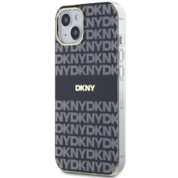 DKNY IML Mono & Stripe MagSafe dėklas, skirtas iPhone 15 Plus / 14 Plus – juodas
