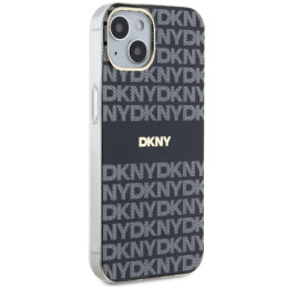 DKNY IML Mono & Stripe MagSafe dėklas, skirtas iPhone 15 Plus / 14 Plus – juodas