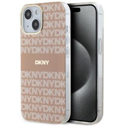 DKNY IML Mono & Stripe MagSafe dėklas, skirtas iPhone 15 Plus / 14 Plus – rožinis