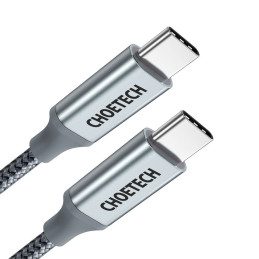 Choetech XCC-1002-GY USB-C – USB-C PD QC kabelis 100W 5A 480Mb/ s 1,8m – pilkas