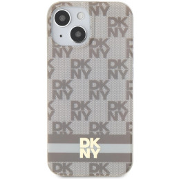 DKNY IML languotas monofoninis raštas ir spausdintos juostelės MagSafe dėklas, skirtas iPhone 15 / 14 / 13 - smėlio spal...
