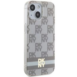 DKNY IML languotas monofoninis raštas ir spausdintos juostelės MagSafe dėklas, skirtas iPhone 15 / 14 / 13 - smėlio spal...