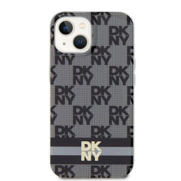 DKNY IML languotas monofoninis raštas ir spausdintos juostelės MagSafe dėklas, skirtas iPhone 15/ 14/ 13 – juodas