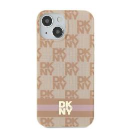 DKNY IML languotas monofoninis raštas ir spausdintos juostelės MagSafe dėklas, skirtas iPhone 15 / 14 / 13 - rožinis