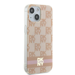 DKNY IML languotas monofoninis raštas ir spausdintos juostelės MagSafe dėklas, skirtas iPhone 15 / 14 / 13 - rožinis