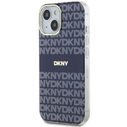 DKNY IML Mono & Stripe MagSafe dėklas, skirtas iPhone 15 / 14 / 13 - mėlynas
