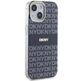 DKNY IML Mono & Stripe MagSafe dėklas, skirtas iPhone 15 / 14 / 13 - mėlynas