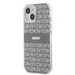 DKNY IML Mono & Stripe MagSafe dėklas, skirtas iPhone 15 / 14 / 13 - smėlio spalvos