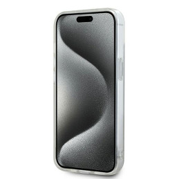 DKNY IML Mono & Stripe MagSafe dėklas, skirtas iPhone 15 / 14 / 13 - smėlio spalvos