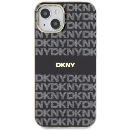 DKNY IML Mono & Stripe MagSafe dėklas, skirtas iPhone 15/ 14/ 13 – juodas