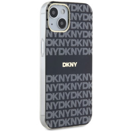 DKNY IML Mono & Stripe MagSafe dėklas, skirtas iPhone 15/ 14/ 13 – juodas
