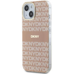 DKNY IML Mono & Stripe MagSafe dėklas, skirtas iPhone 15 / 14 / 13 - rožinis