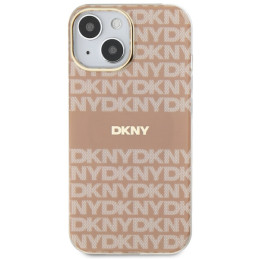 DKNY IML Mono & Stripe MagSafe dėklas, skirtas iPhone 15 / 14 / 13 - rožinis