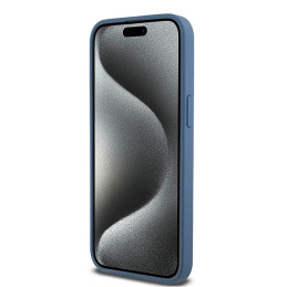 DKNY odinis monogramos raštas metalinis logotipas MagSafe dėklas, skirtas iPhone 15 Pro Max – mėlynas