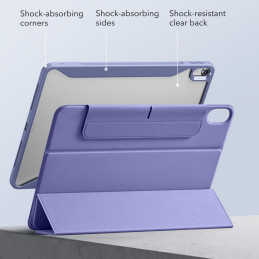 ESR Rebound Hybrid dėklas, skirtas iPad Air 10.9& 39 & 39 4/ 5 2020-2022 / 11.6& 39 & 39 2024 – violetinė