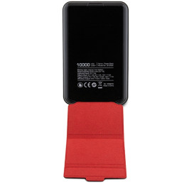 Powerbank Ferrari Metal Logo MagSafe indukcinis 15W 10000 mAh su stovo funkcija - juodas