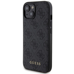 Guess 4G Metal Logo dėklo rinkinys iPhone 15 + 5000mAh MagSafe maitinimo blokui - juodas