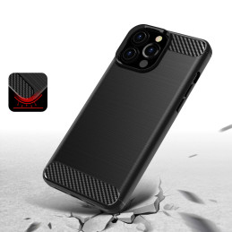 Carbon Case lankstus dangtelis iPhone 13 Pro juodas