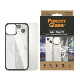 PanzerGlass ClearCase dėklas su MagSafe antibakteriniu poveikiu iPhone 14/ 15/ 13 - skaidrus ir juodas