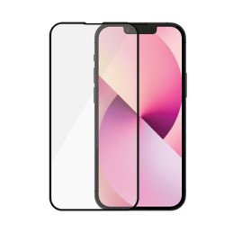 PanzerGlass E2E Microfracture antibakterinis stiklas skirtas iPhone 13 mini - su juodu rėmeliu