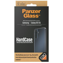 PanzerGlass kietas dėklas su D3O® Bio ir karinio lygio sertifikatu, skirtas Samsung Galaxy A35 5G – skaidrus