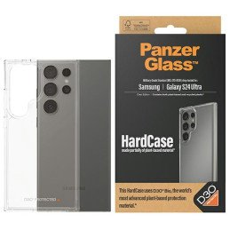 PanzerGlass kietas dėklas su D3O® Bio ir karinio lygio sertifikatu, skirtas Samsung Galaxy S24 Ultra – skaidrus