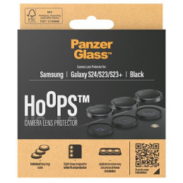 PanzerGlass Hoops Camera Protection Samsung Galaxy S24 / S23 / S23+ - su juodu rėmeliu