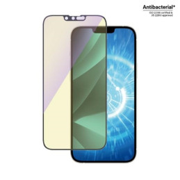 PanzerGlass Ultra-Wide Fit antibakterinis grūdintas stiklas su mėlynos šviesos filtru ir padėties nustatymo įtaisu, skir...