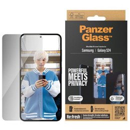 PanzerGlass Ultra-Wide Fit Privatus grūdintas stiklas su padėties įtaisu, skirtas Samsung Galaxy S24