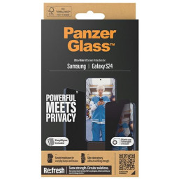 PanzerGlass Ultra-Wide Fit Privatus grūdintas stiklas su padėties įtaisu, skirtas Samsung Galaxy S24