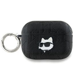 Karl Lagerfeld Monogram Choupette Head dėklas, skirtas AirPods Pro 2 – juodas