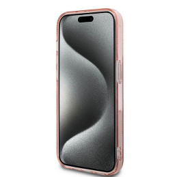 Karl Lagerfeld IML Choupette Head & Monogram dėklas iPhone 14 Pro - rožinis