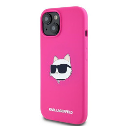 Karl Lagerfeld silikoninė Choupette Head MagSafe dėklas, skirtas iPhone 15 Plus / 14 Plus – rožinė