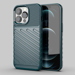 Thunder Case, lankstus šarvuotas dėklas, dangtelis iPhone 13 Pro, žalias